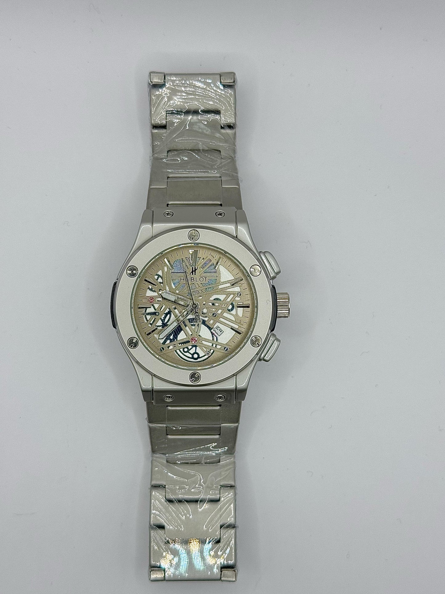 Hublot Classic Fusion Titanium Quartz Skeleton Dial Men's Watch