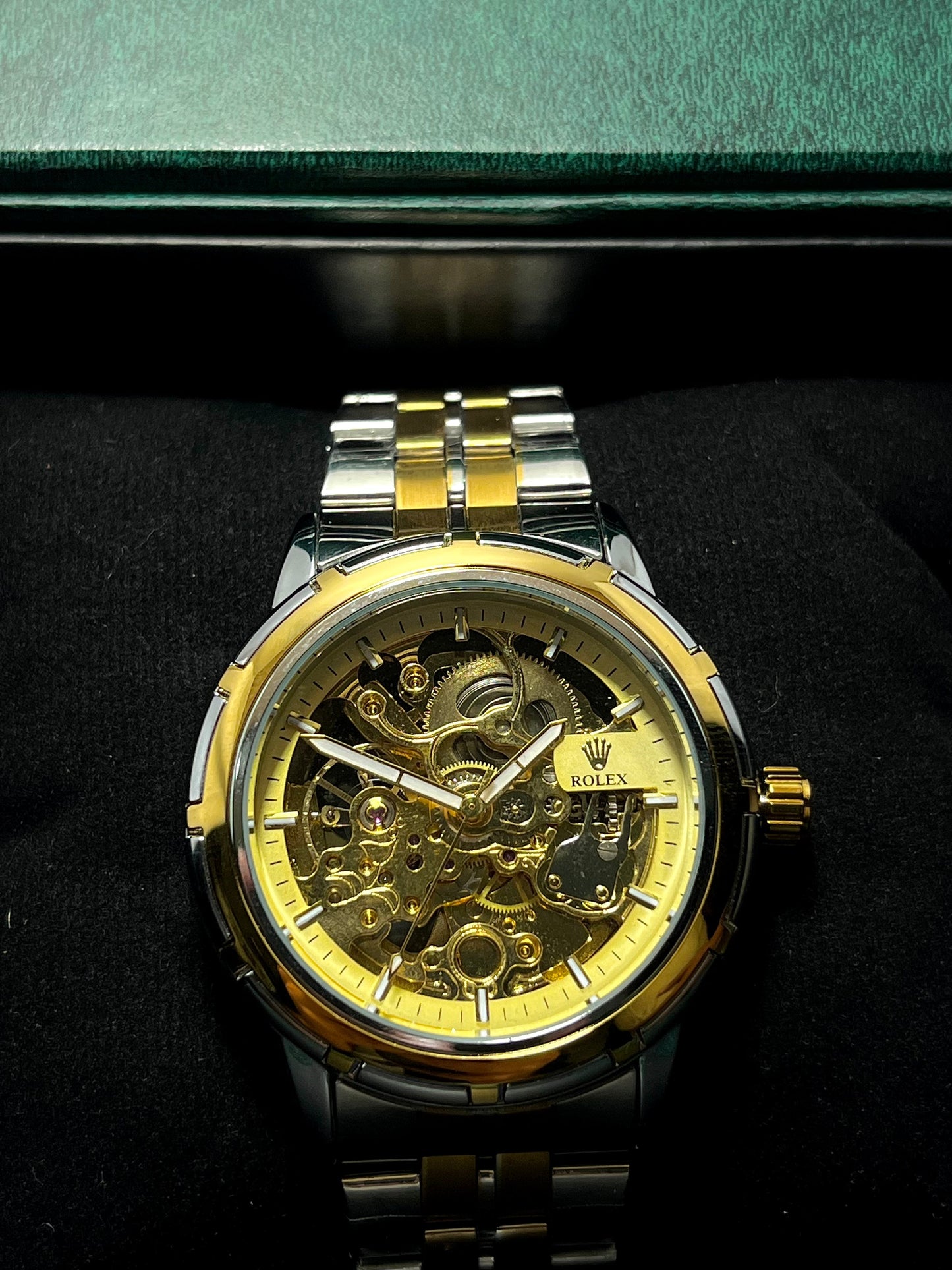 Rolex automatic skeleton watch