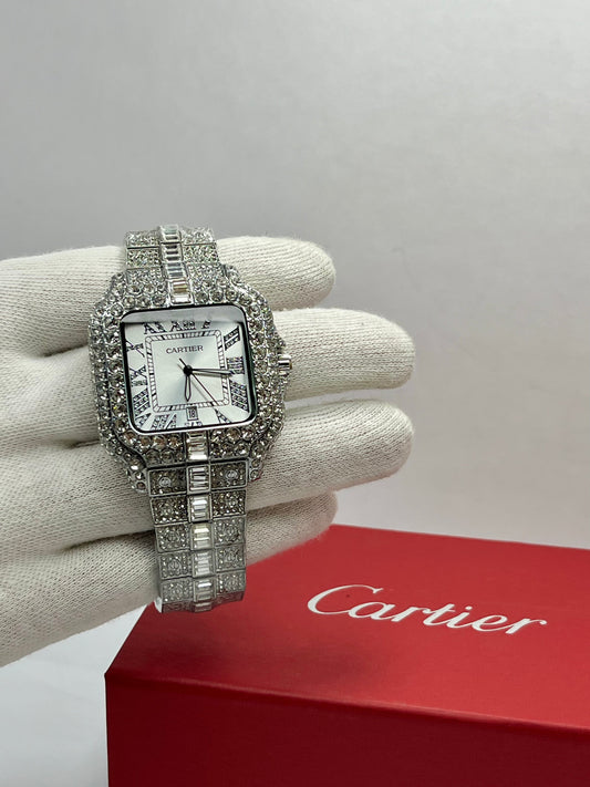 Cartier Silver And Golden Watch: