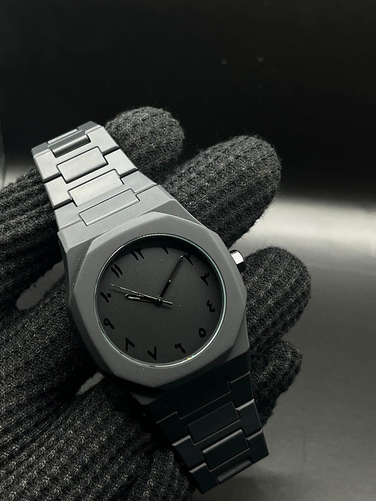 Sleek Matte Arabic Dial Watch – Minimalism Meets Mystery