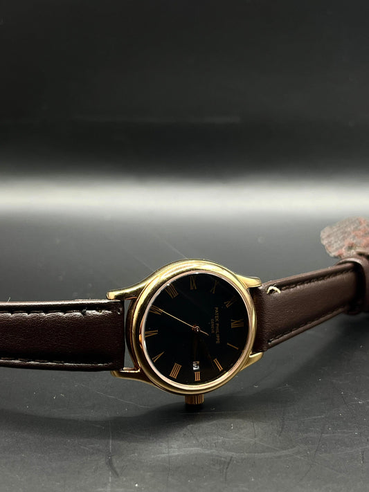 Patek Philippe Women Leather Strap Watch