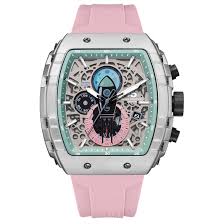 T5 Multifunction Chronograph Watch — Beige Dial | Pink Strap