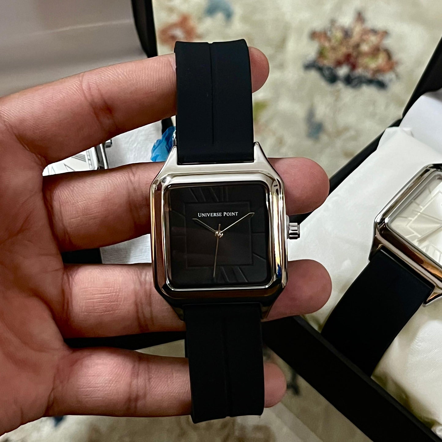 Universe Point Classic Square Watch – Rubber Strap Collection