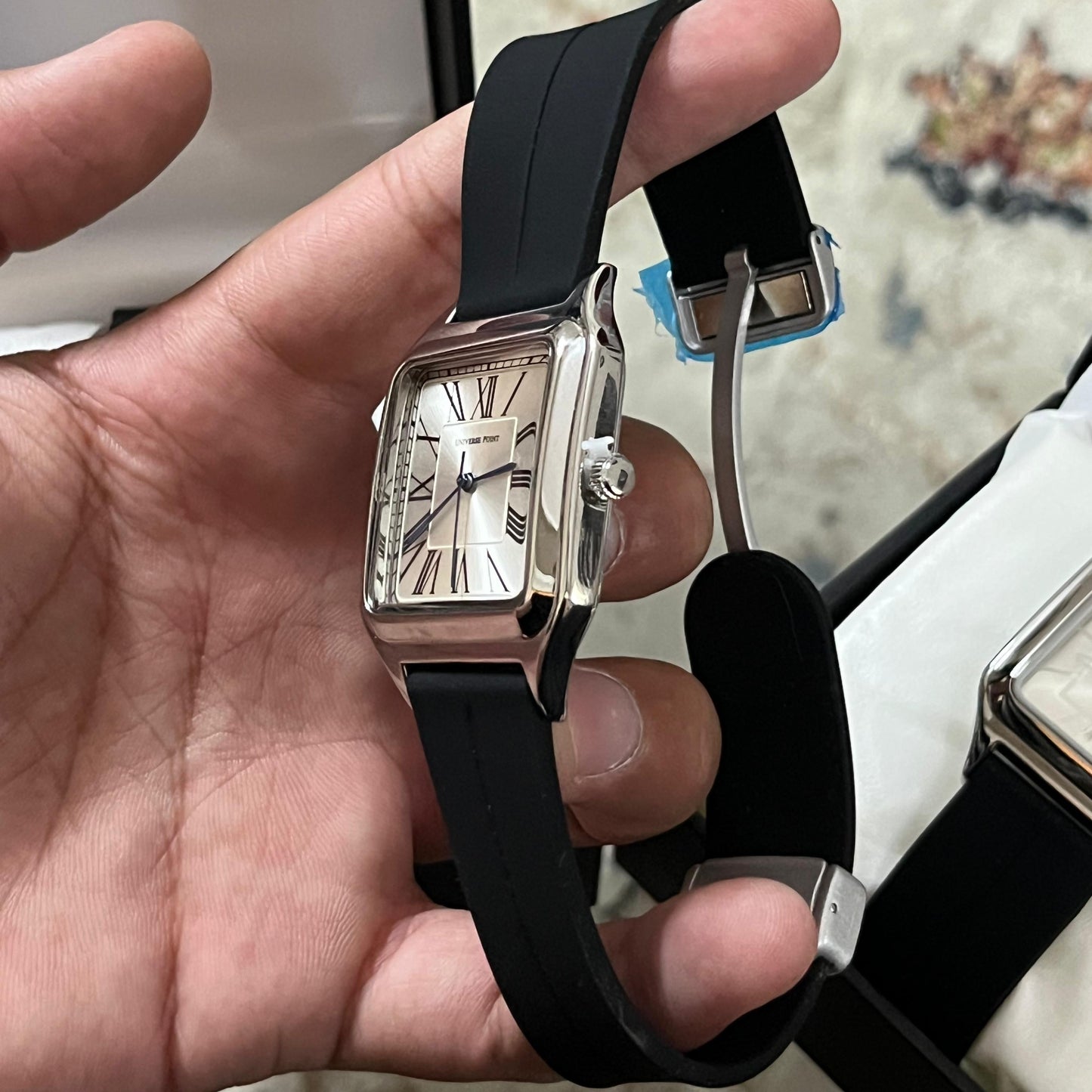 Universe Point Classic Square Watch – Rubber Strap Collection