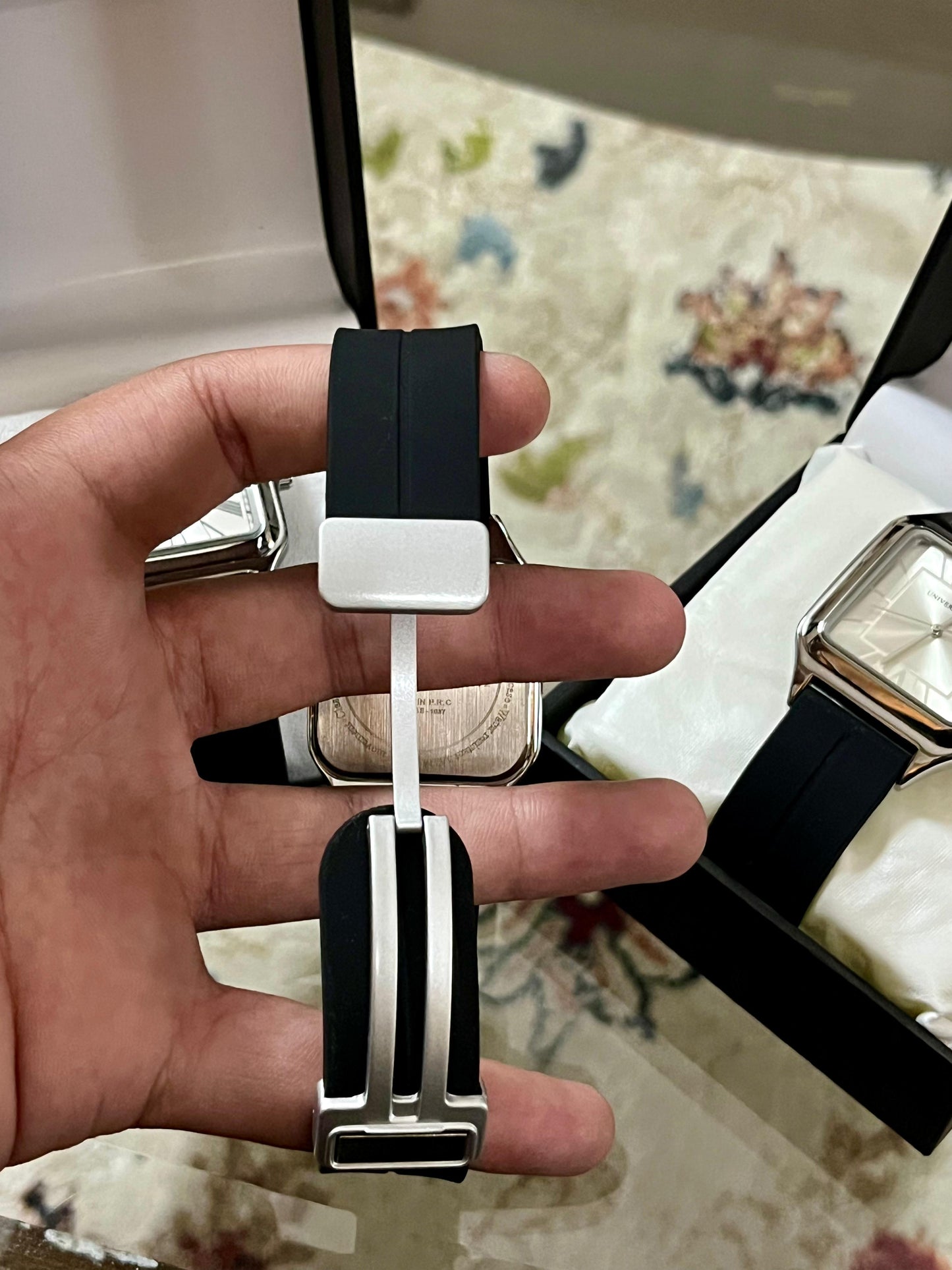 Universe Point Classic Square Watch – Rubber Strap Collection