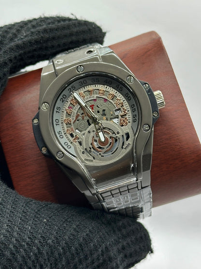 Hublot-Inspired Skeleton Watch – Dual Edition