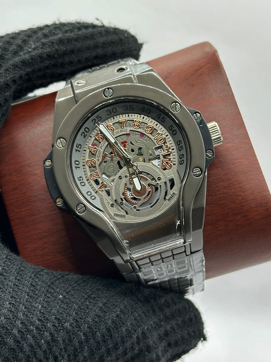 Hublot-Inspired Skeleton Watch – Dual Edition