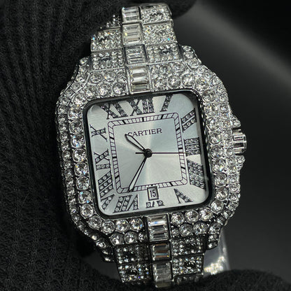 Cartier Silver And Golden Watch: