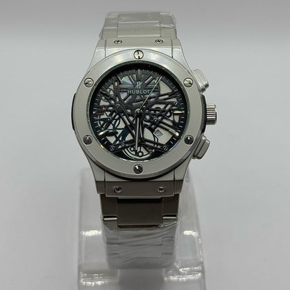 Hublot Classic Fusion Titanium Quartz Skeleton Dial Men's Watch