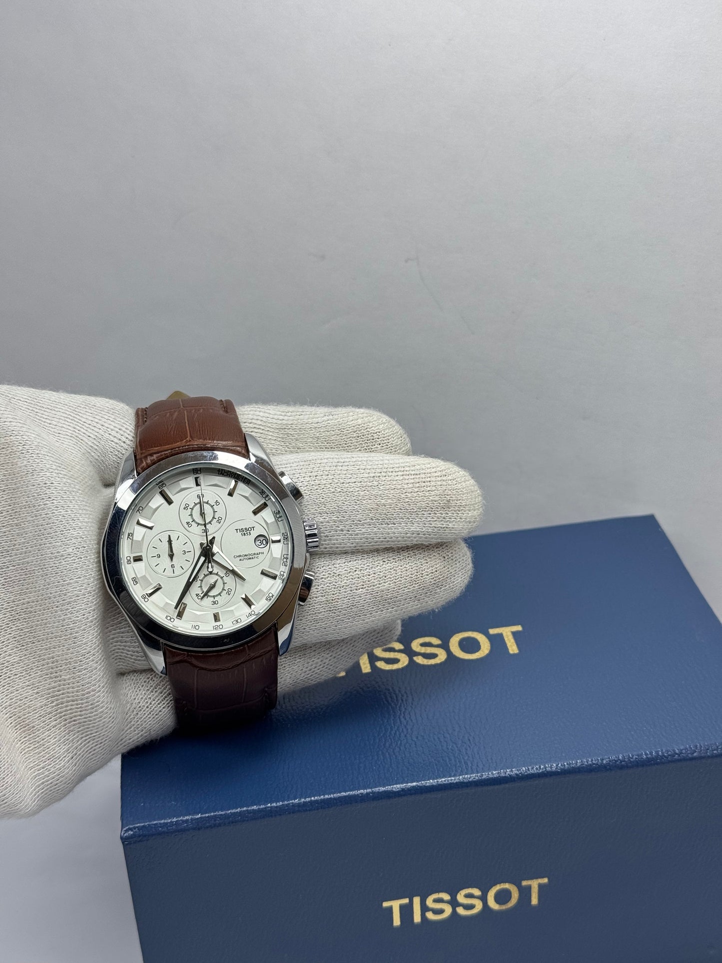 Tissot Chronograph Watch With Leather Straps