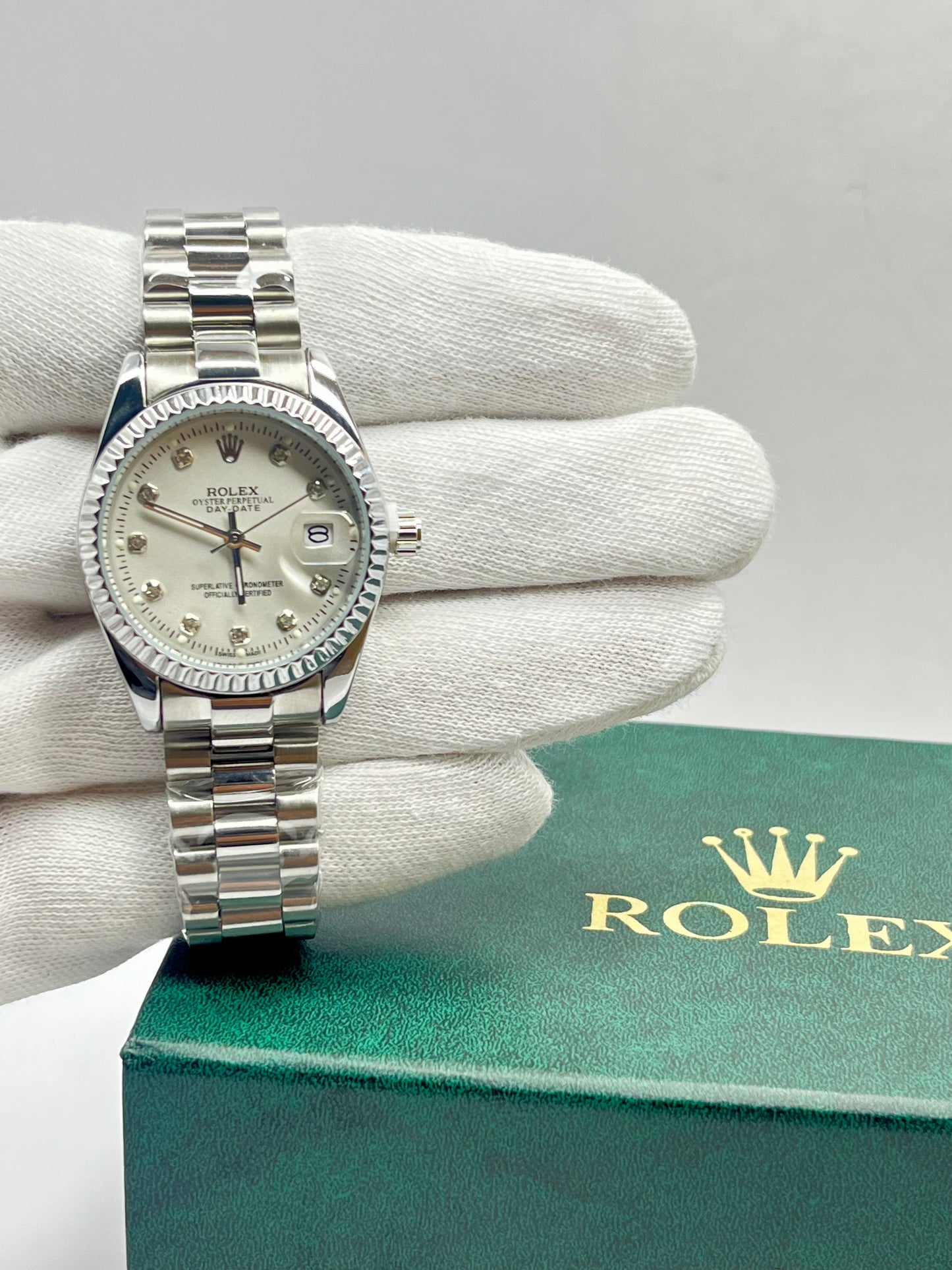 Rolex Timeless Silver & White