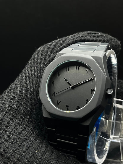 Sleek Matte Arabic Dial Watch – Minimalism Meets Mystery