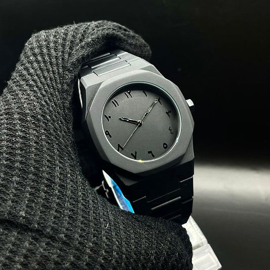 Sleek Matte Arabic Dial Watch – Minimalism Meets Mystery