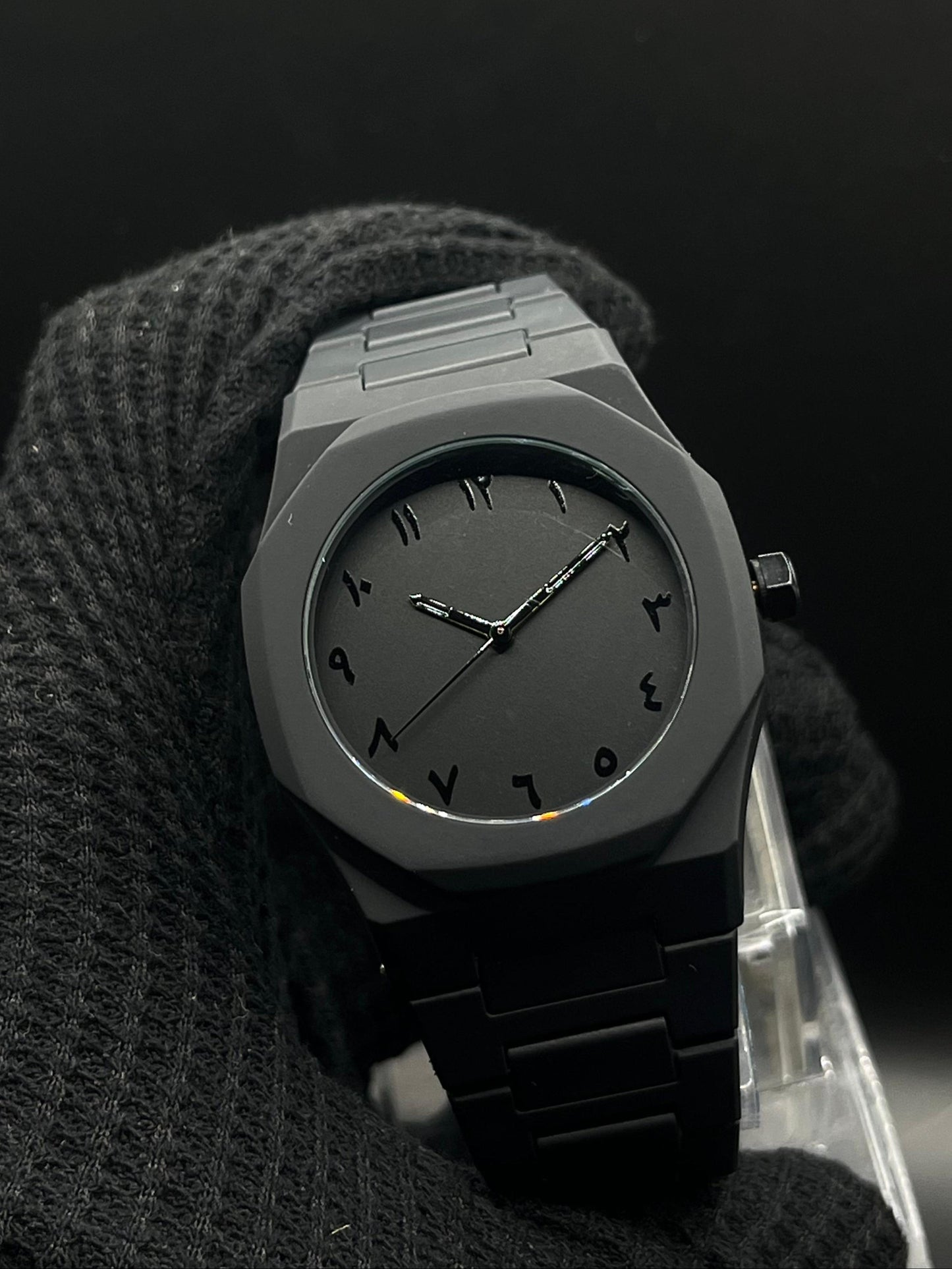 Sleek Matte Arabic Dial Watch – Minimalism Meets Mystery