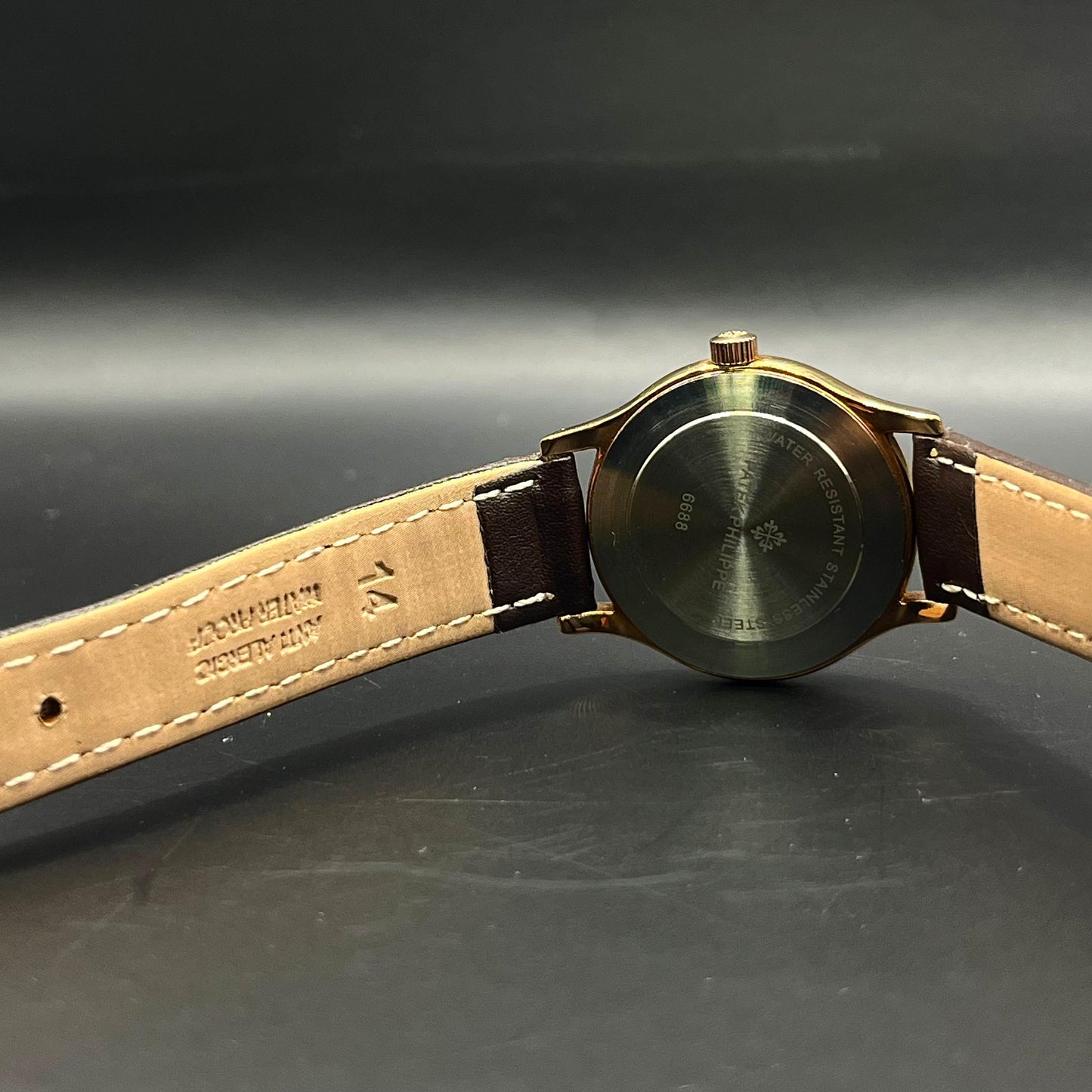 Patek Philippe Women Leather Strap Watch