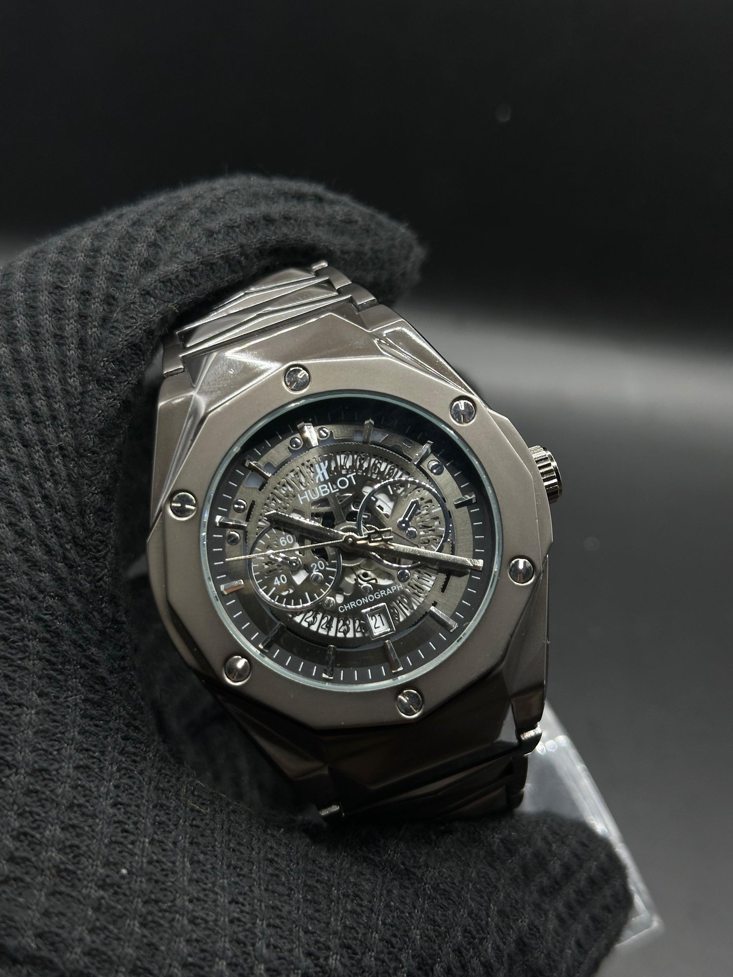 Hublot Diamond-Shaped Chronograph Watch