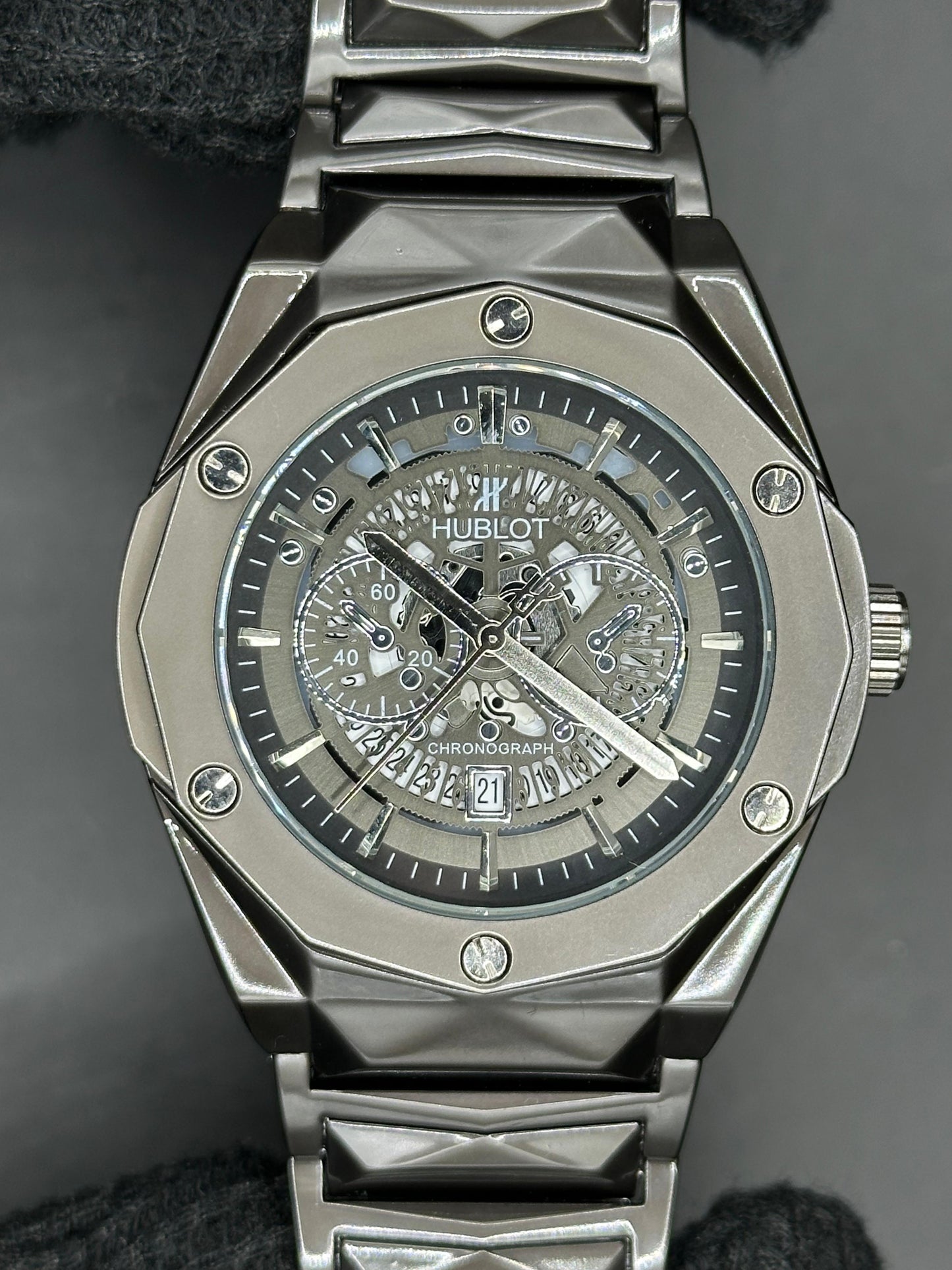 Hublot Diamond-Shaped Chronograph Watch