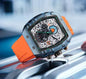 T5 Multifunction Chronograph Watch — Blue Dial | Orange Strap